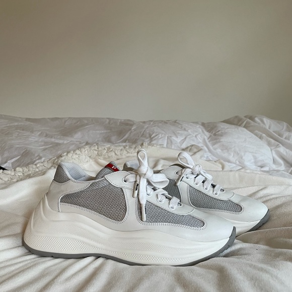 Prada America’s Cup Lace Up Sneakers - Picture 2 of 6